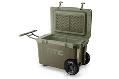 52 QT Ultra-Light Wheeled Cooler Olive | Rtic Hard Coolers|Clearance