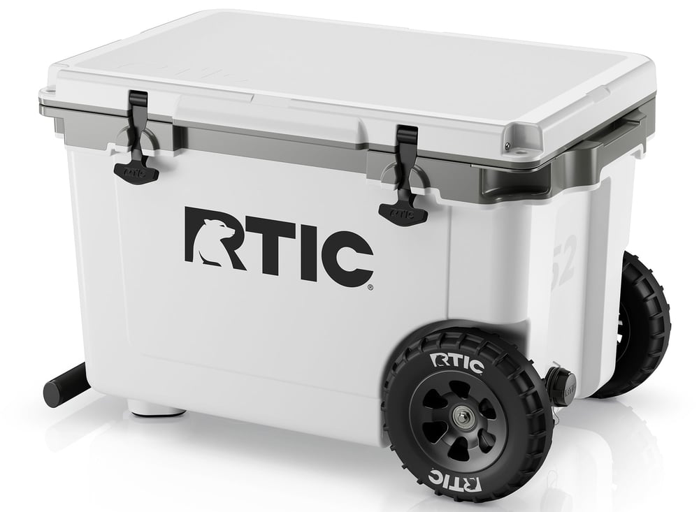 52 QT Ultra-Light Wheeled Cooler White & Grey | Rtic Hard Coolers|Clearance