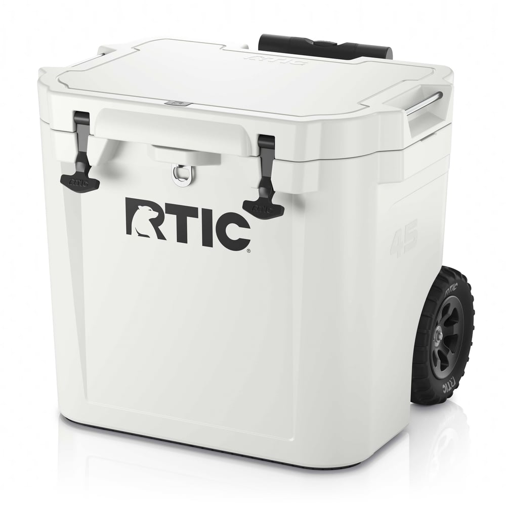 45 QT Ultra-Tough Wheeled Cooler White | Rtic Hard Coolers|Clearance