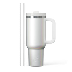 Road Trip Tumbler White Glitter | Rtic Drinkware|Clearance