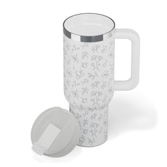 Road Trip Tumbler White Magnolias | Rtic Drinkware|Clearance