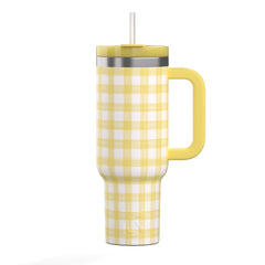 Road Trip Tumbler Sunlight Gingham | Rtic Drinkware|Clearance