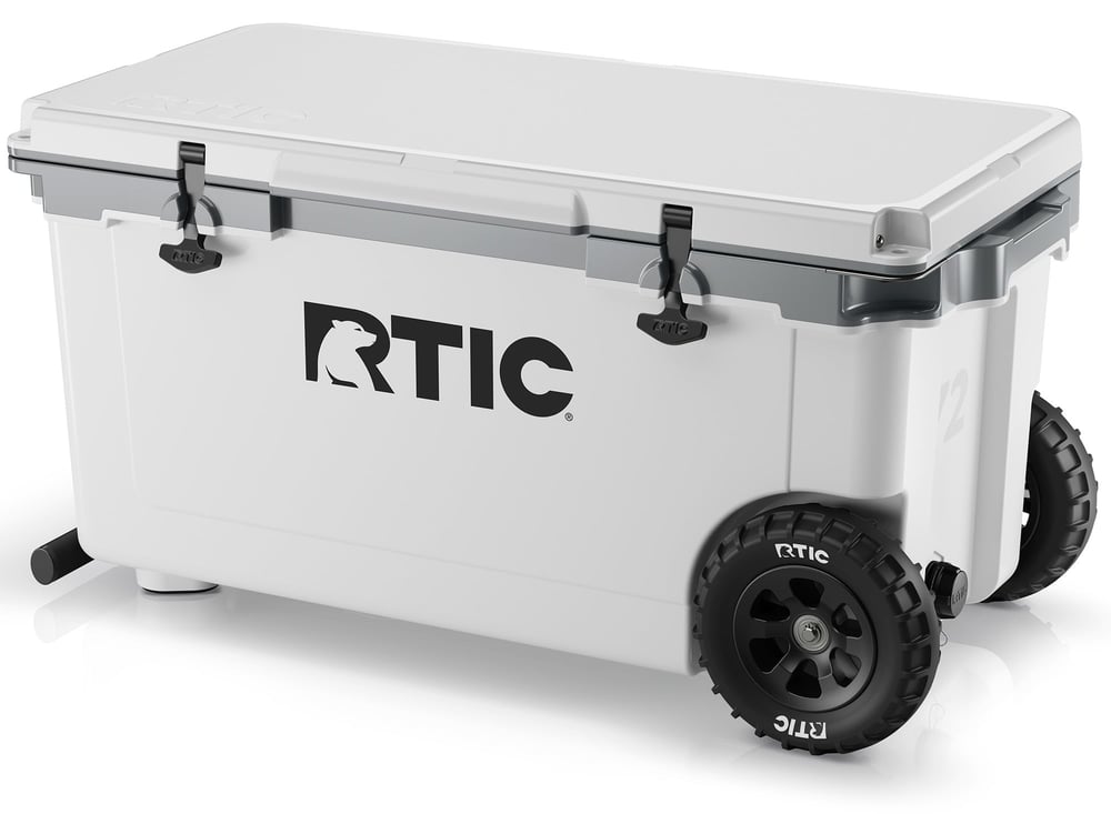 72 QT Ultra-Light Wheeled Cooler White & Grey | Rtic Hard Coolers