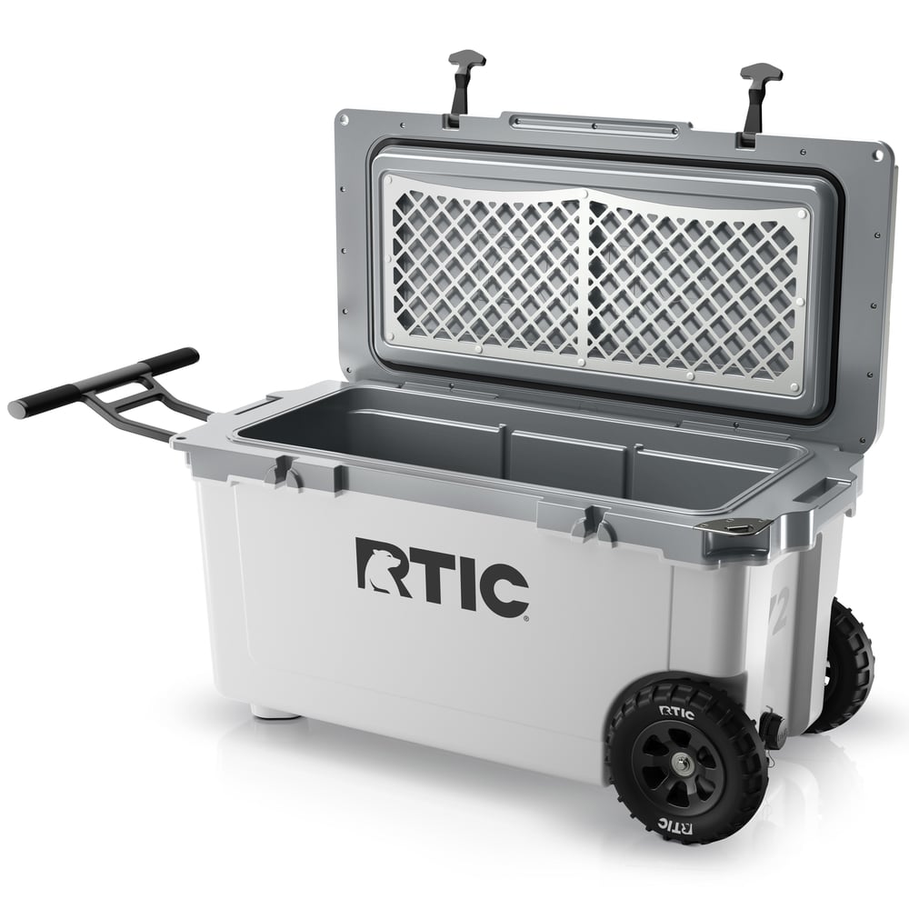 72 QT Ultra-Light Wheeled Cooler White & Grey | Rtic Hard Coolers
