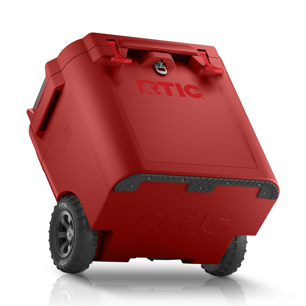 45 QT Ultra-Tough Wheeled Cooler Black Cherry | Rtic Hard Coolers|Clearance