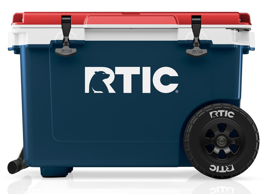 52 QT Ultra-Light Wheeled Cooler Patriot | Rtic Hard Coolers|Clearance