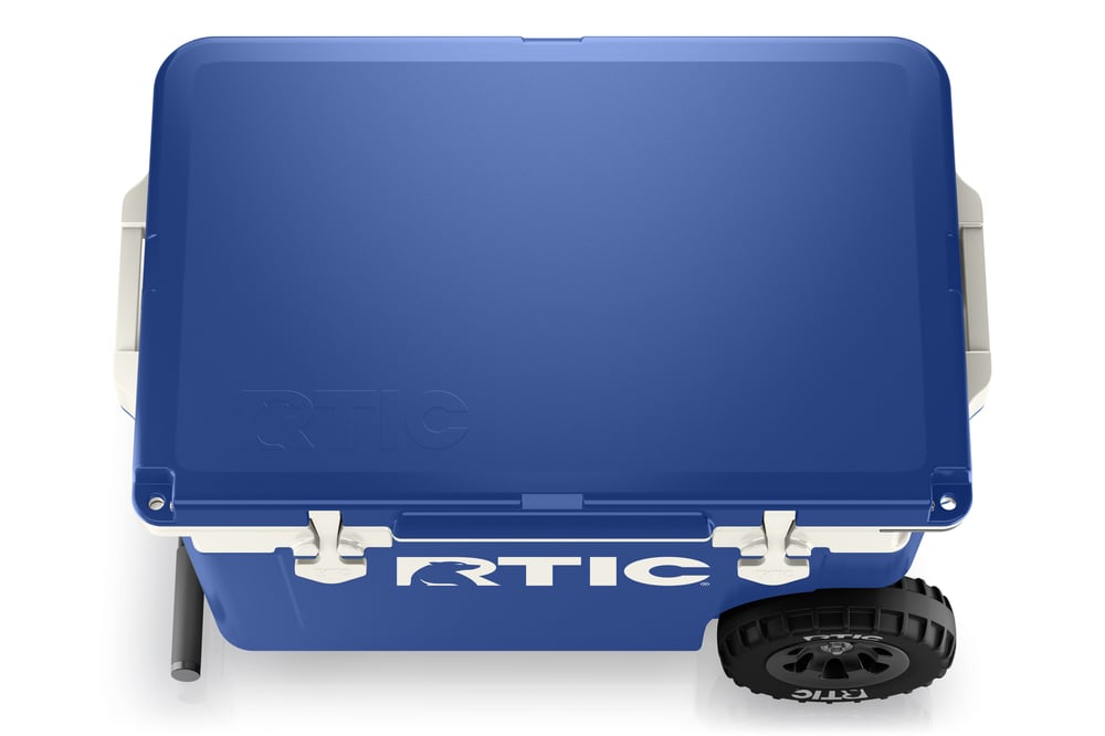 52 QT Ultra-Light Wheeled Cooler Cobalt & White | Rtic Hard Coolers|Clearance