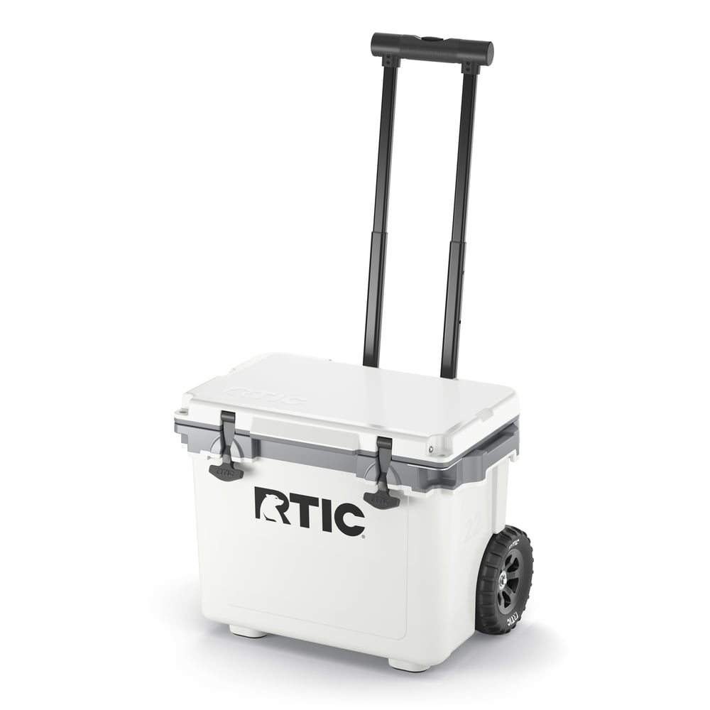 22 QT Ultra-Light Wheeled Cooler White & Grey | Rtic Hard Coolers|Clearance
