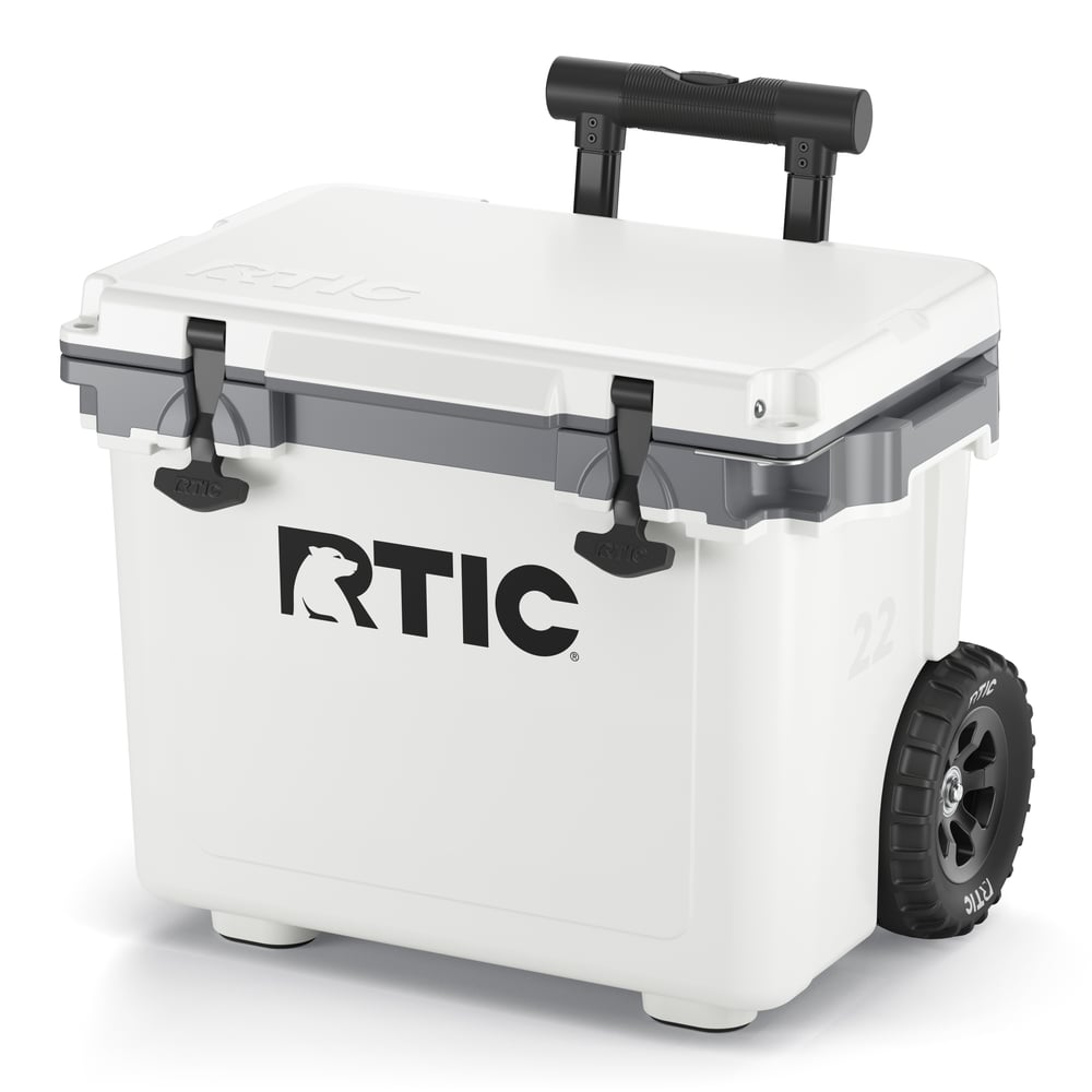 22 QT Ultra-Light Wheeled Cooler White & Grey | Rtic Hard Coolers|Clearance