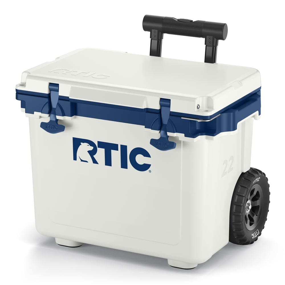 22 QT Ultra-Light Wheeled Cooler Cool Grey & Navy | Rtic Hard Coolers|Clearance