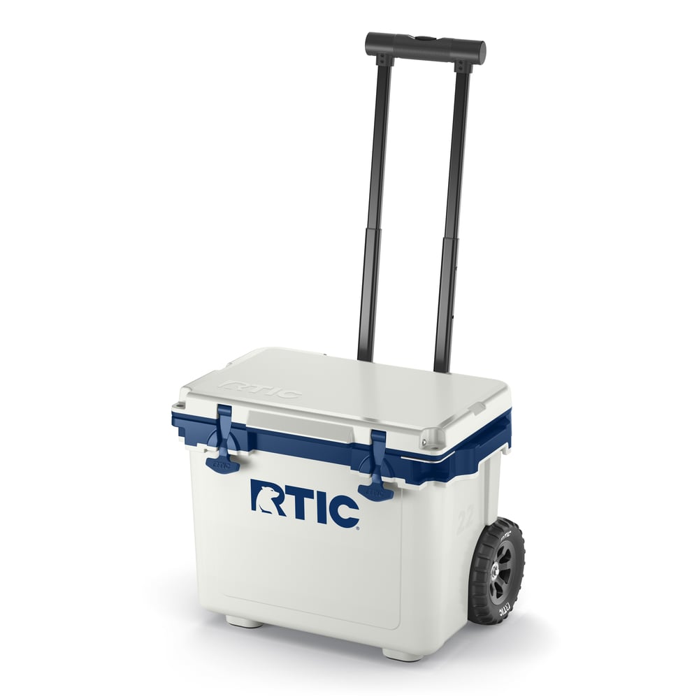 22 QT Ultra-Light Wheeled Cooler Cool Grey & Navy | Rtic Hard Coolers|Clearance