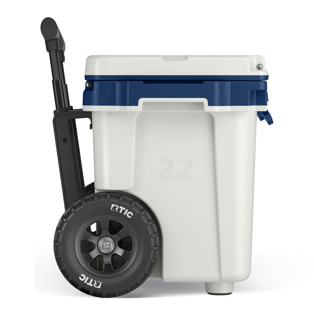 22 QT Ultra-Light Wheeled Cooler Cool Grey & Navy | Rtic Hard Coolers|Clearance