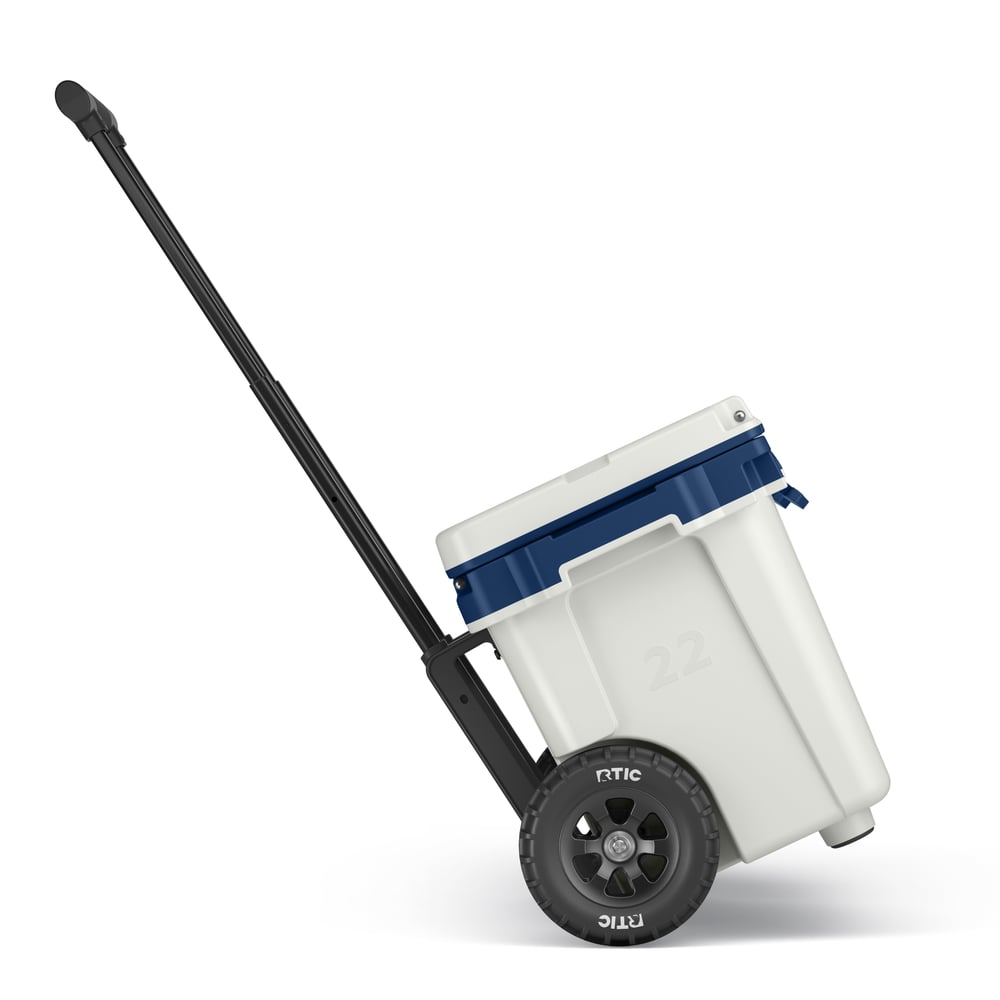 22 QT Ultra-Light Wheeled Cooler Cool Grey & Navy | Rtic Hard Coolers|Clearance
