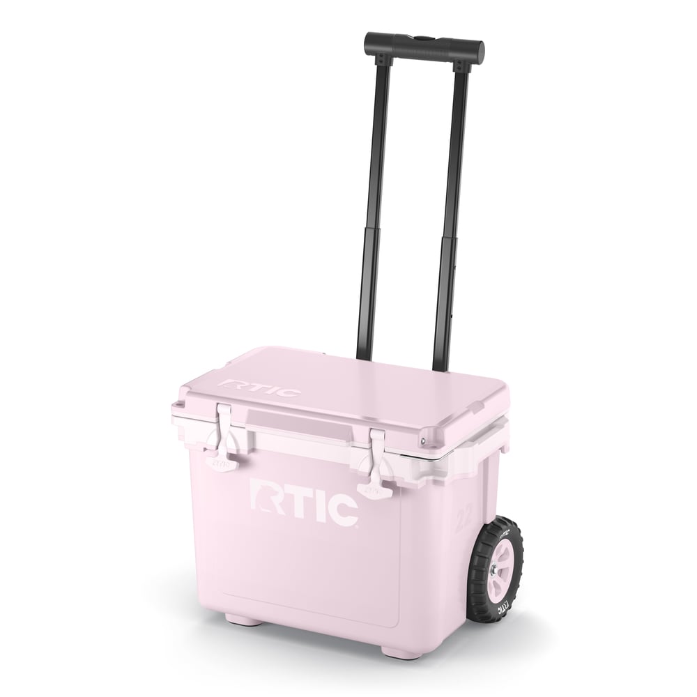 22 QT Ultra-Light Wheeled Cooler Pale Pink | Rtic Hard Coolers|Clearance