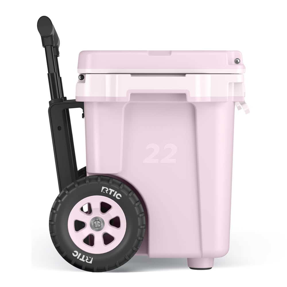 22 QT Ultra-Light Wheeled Cooler Pale Pink | Rtic Hard Coolers|Clearance