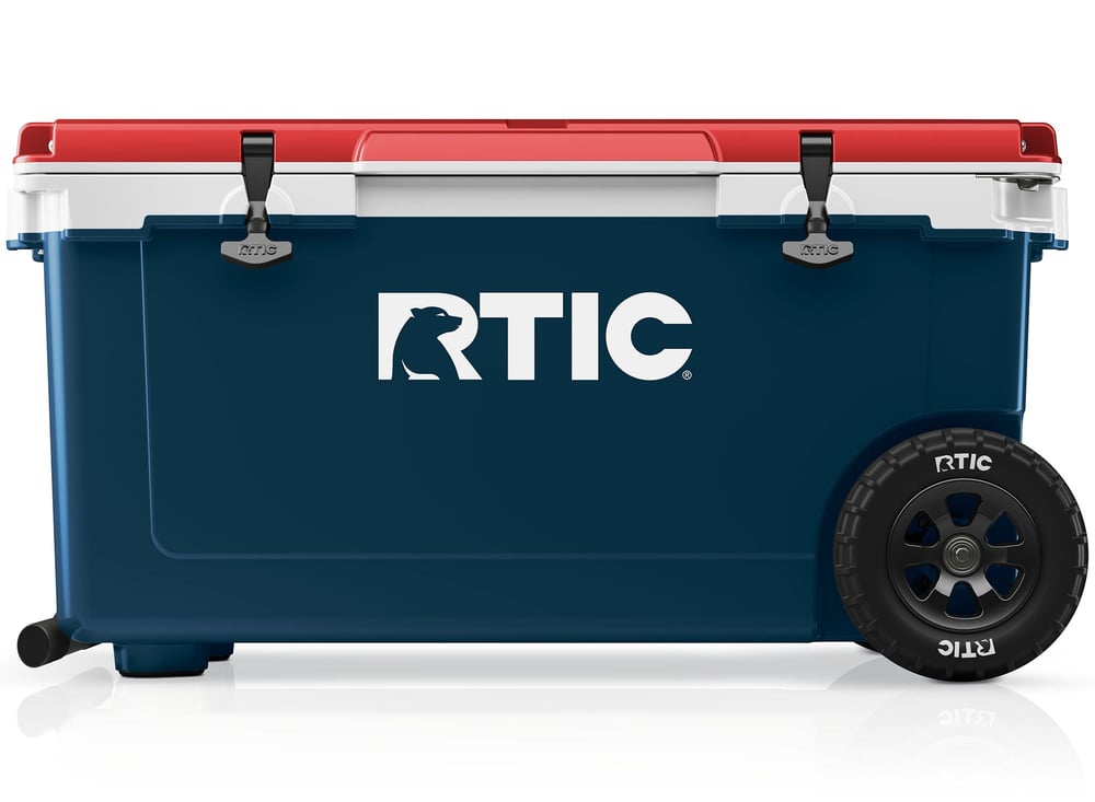 72 QT Ultra-Light Wheeled Cooler Patriot | Rtic Hard Coolers