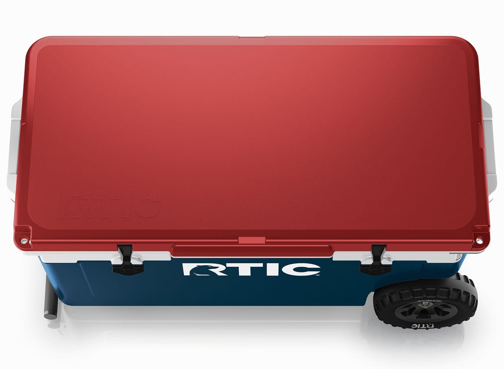 72 QT Ultra-Light Wheeled Cooler Patriot | Rtic Hard Coolers