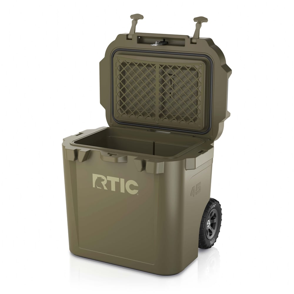 45 QT Ultra-Tough Wheeled Cooler Olive | Rtic Hard Coolers|Clearance