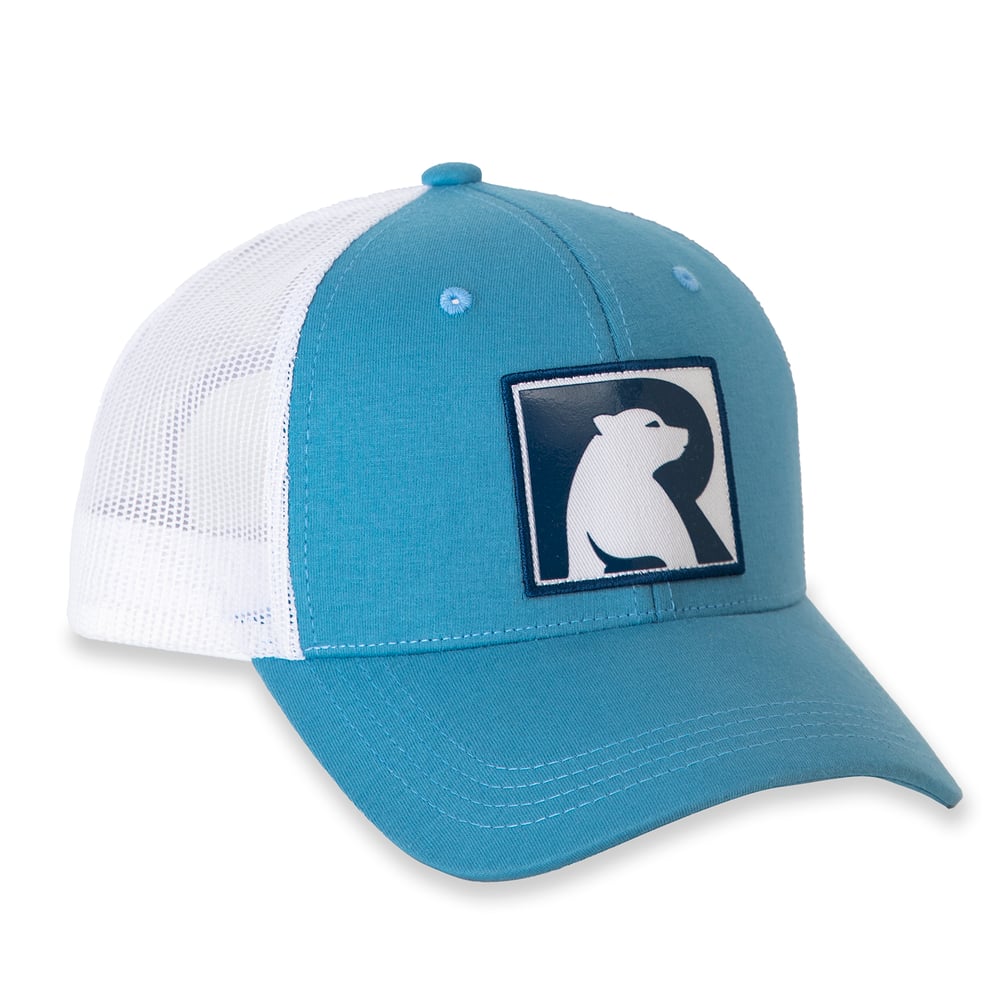 Bear Logo Truckers Hat Slate Blue / Bone | Rtic Gear