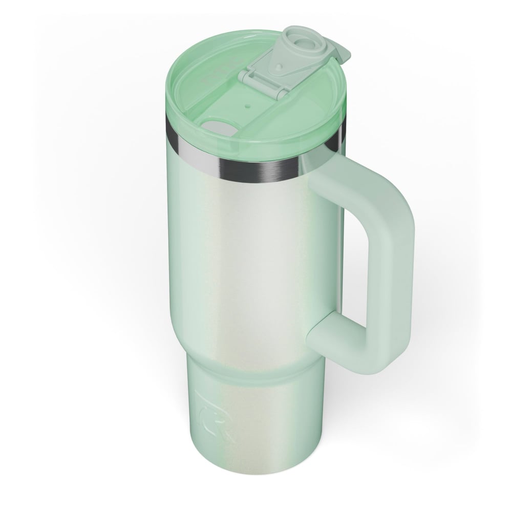 Road Trip Tumbler Fresh Mint Glitter | Rtic Drinkware|Clearance