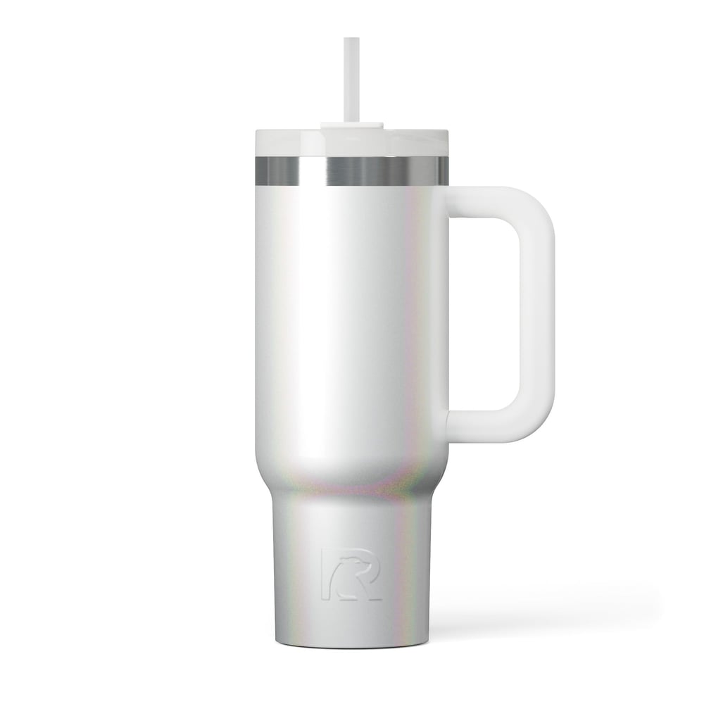 Road Trip Tumbler White Glitter | Rtic Drinkware|Clearance