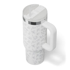 Road Trip Tumbler White Magnolias | Rtic Drinkware|Clearance