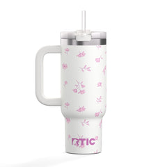 Road Trip Tumbler Pink Magnolias | Rtic Drinkware|Clearance