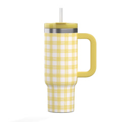 Road Trip Tumbler Sunlight Gingham | Rtic Drinkware|Clearance