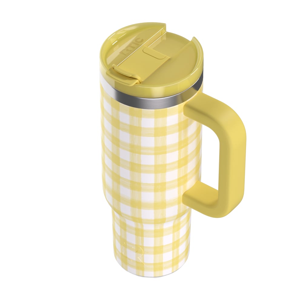 Road Trip Tumbler Sunlight Gingham | Rtic Drinkware|Clearance