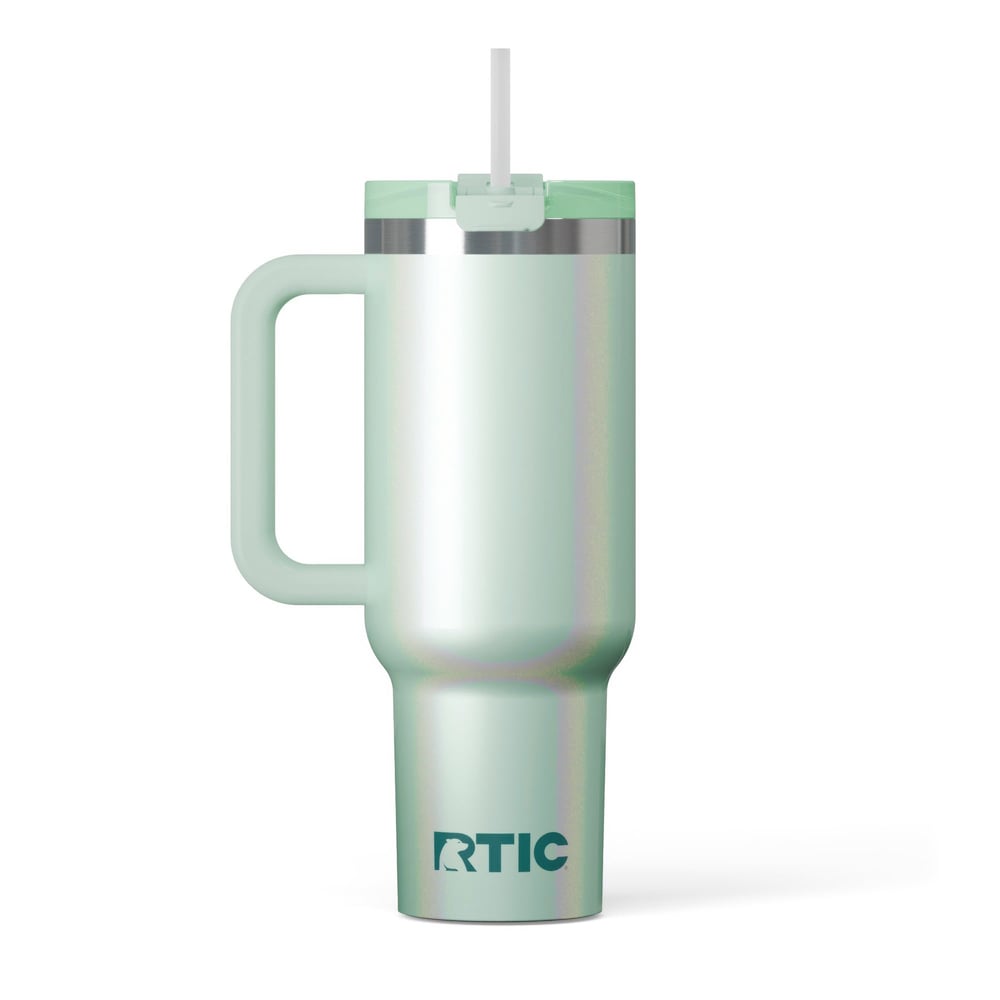 Road Trip Tumbler Fresh Mint Glitter | Rtic Drinkware|Clearance