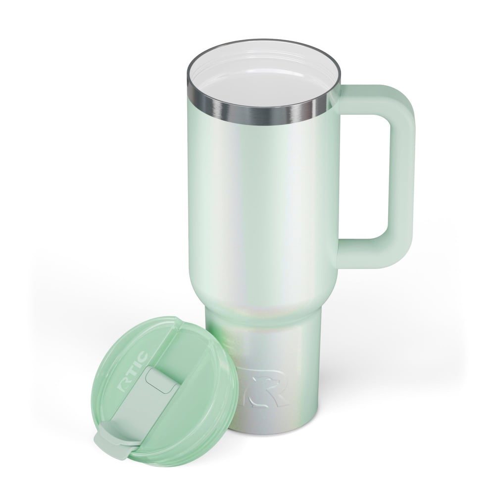 Road Trip Tumbler Fresh Mint Glitter | Rtic Drinkware|Clearance
