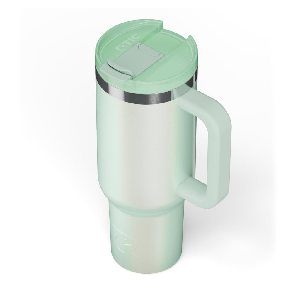 Road Trip Tumbler Fresh Mint Glitter | Rtic Drinkware|Clearance