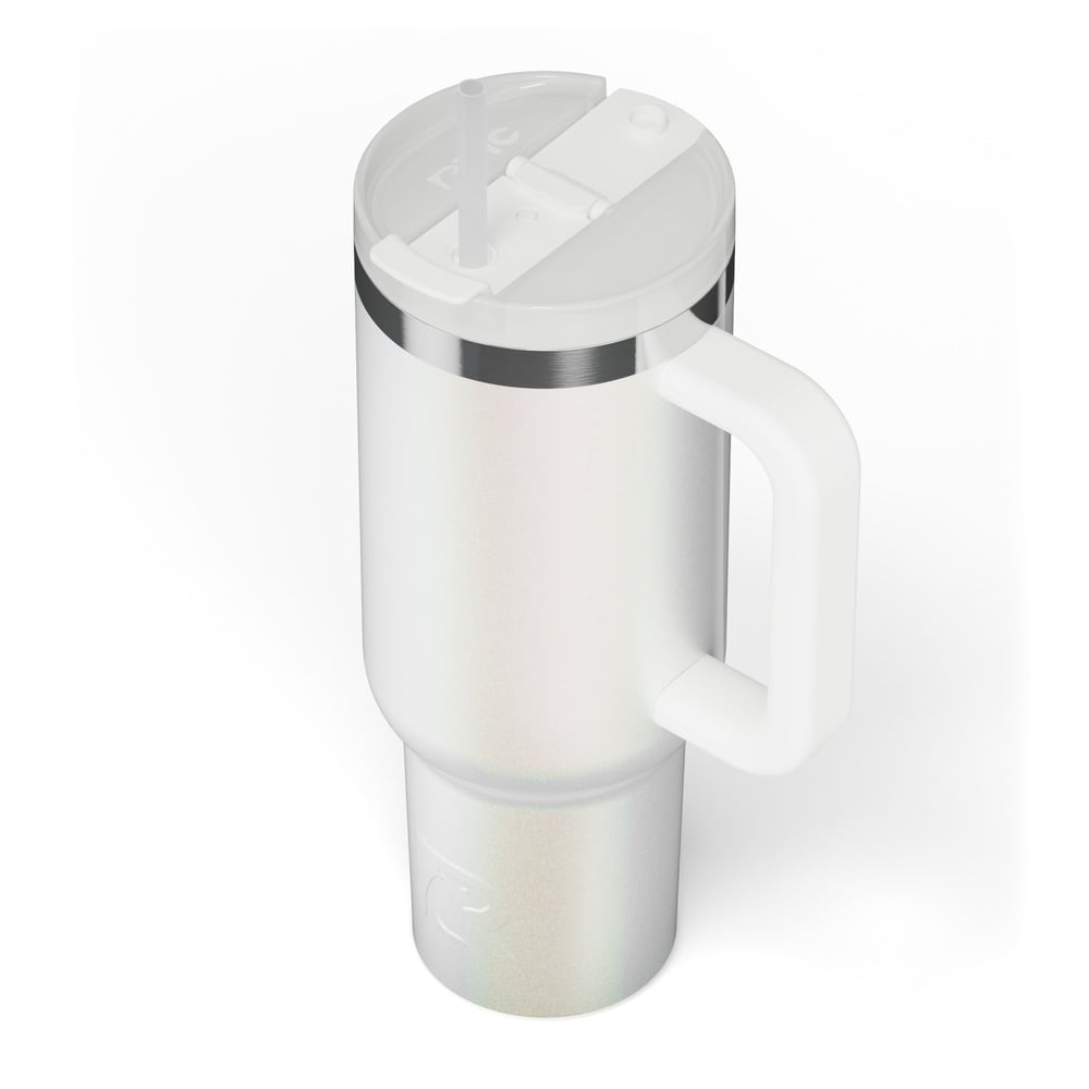Road Trip Tumbler White Glitter | Rtic Drinkware|Clearance