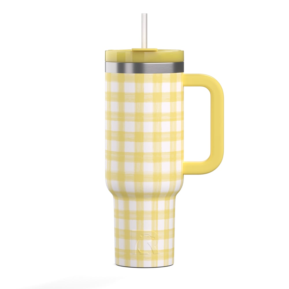 Road Trip Tumbler Sunlight Gingham | Rtic Drinkware|Clearance