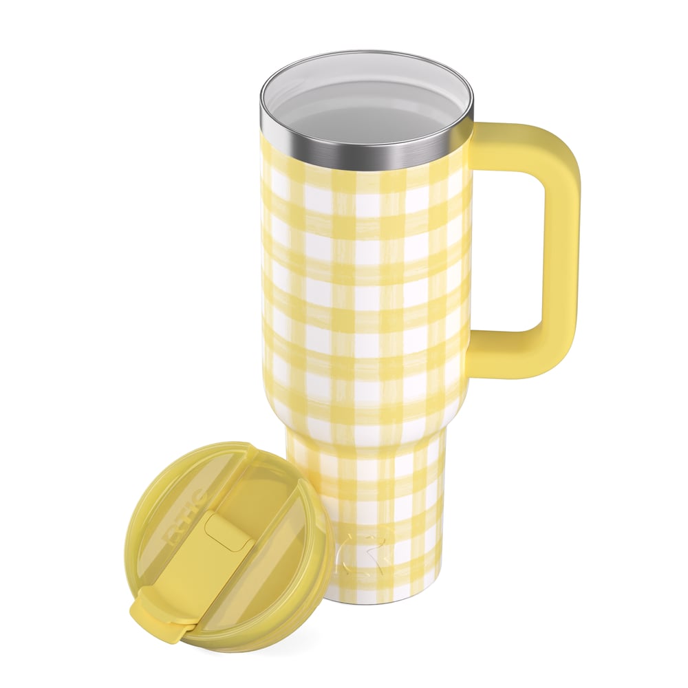 Road Trip Tumbler Sunlight Gingham | Rtic Drinkware|Clearance
