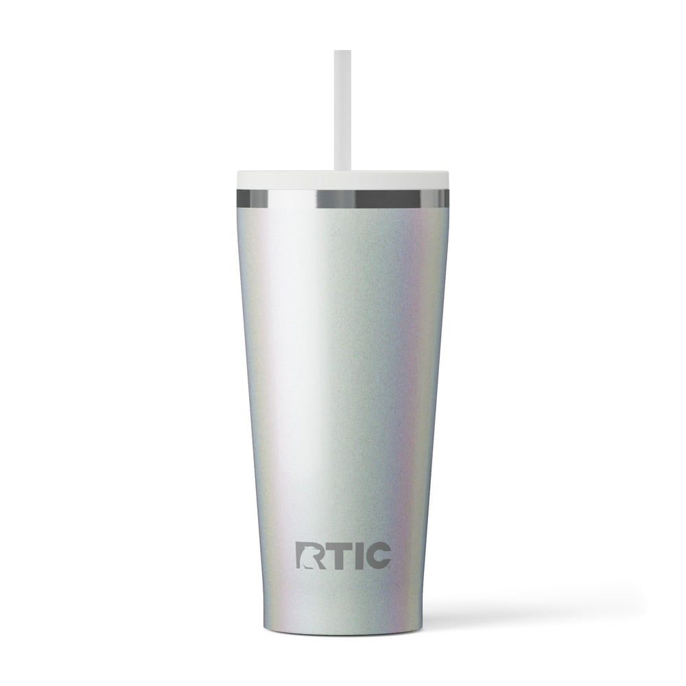 Everyday Tumbler White Glitter | Rtic Drinkware|Clearance
