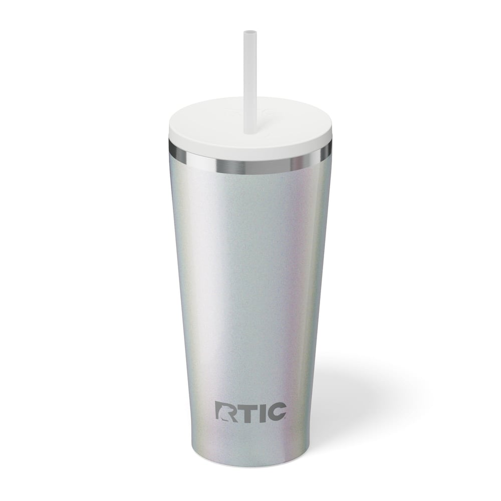 Everyday Tumbler White Glitter | Rtic Drinkware|Clearance