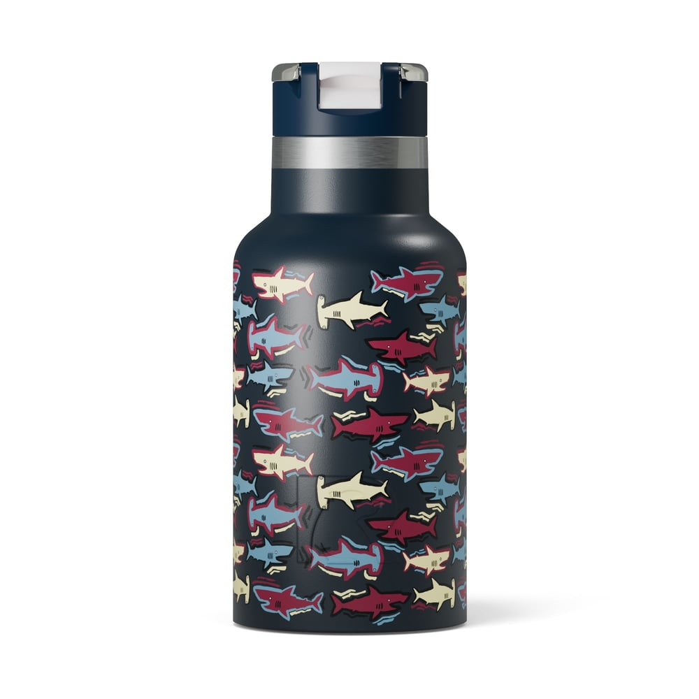 12oz Little Journey Bottle Navy Sharks | Rtic Drinkware|Gear|Clearance