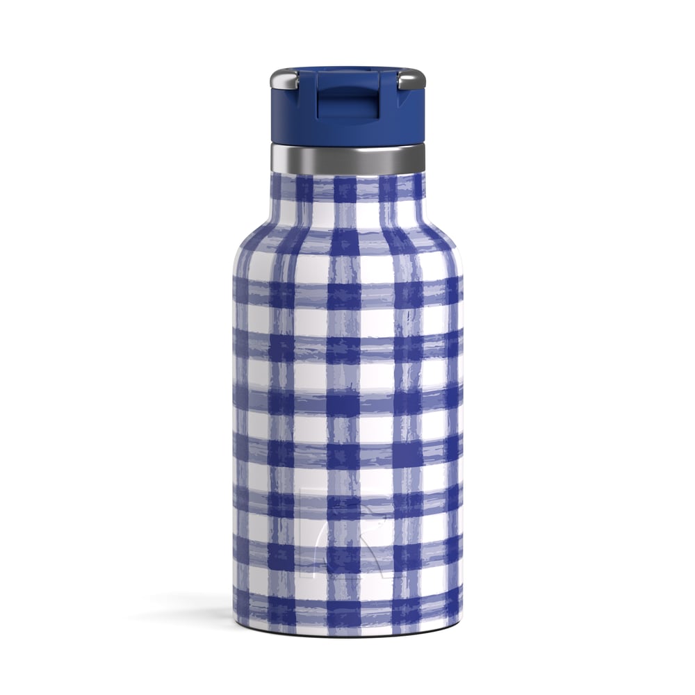 12oz Little Journey Bottle Cobalt Gingham | Rtic Drinkware|Gear|Clearance