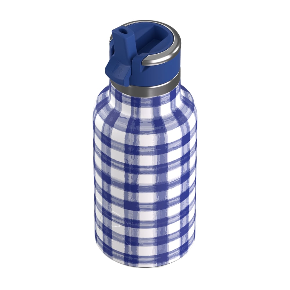 12oz Little Journey Bottle Cobalt Gingham | Rtic Drinkware|Gear|Clearance