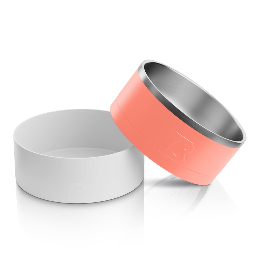 3-In-1 Dog Bowl Coral & Light Grey | Rtic Drinkware|Clearance