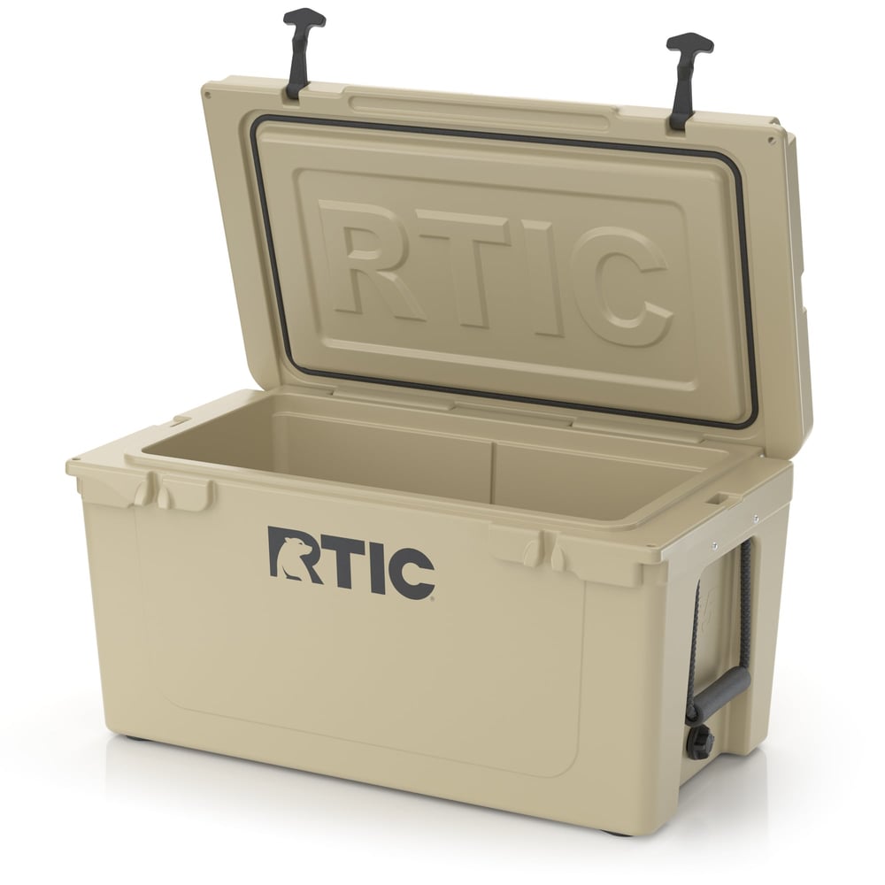 65 QT Ultra-Tough Cooler Tan | Rtic Hard Coolers