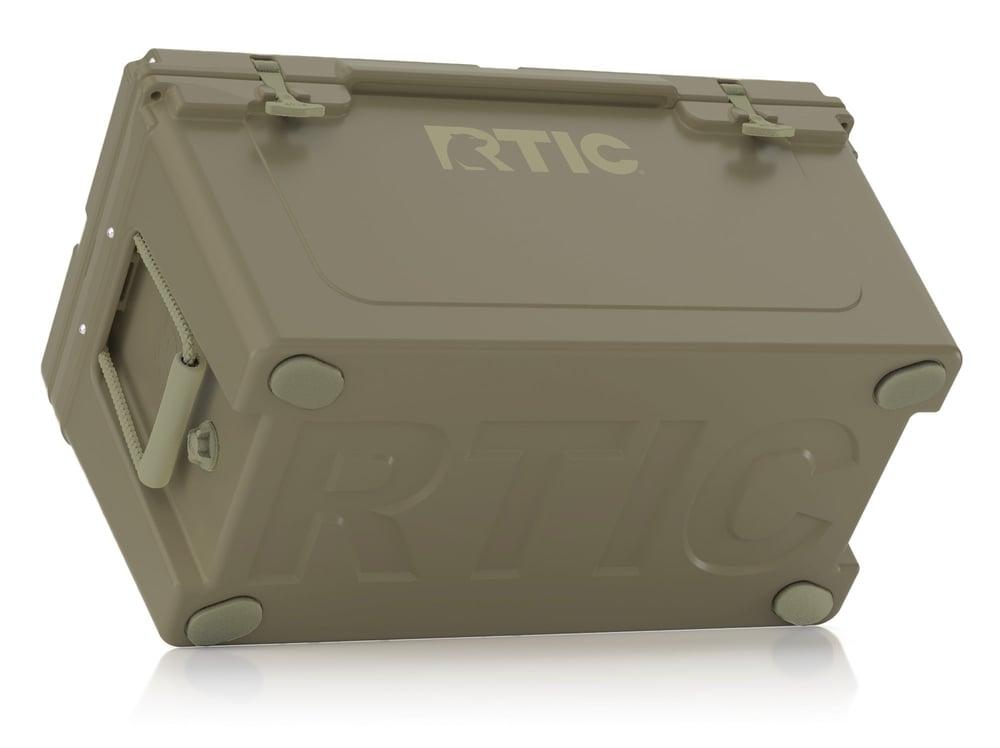 65 QT Ultra-Tough Cooler Olive | Rtic Hard Coolers