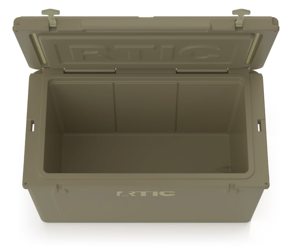 110 QT Ultra-Tough Cooler Olive | Rtic Hard Coolers