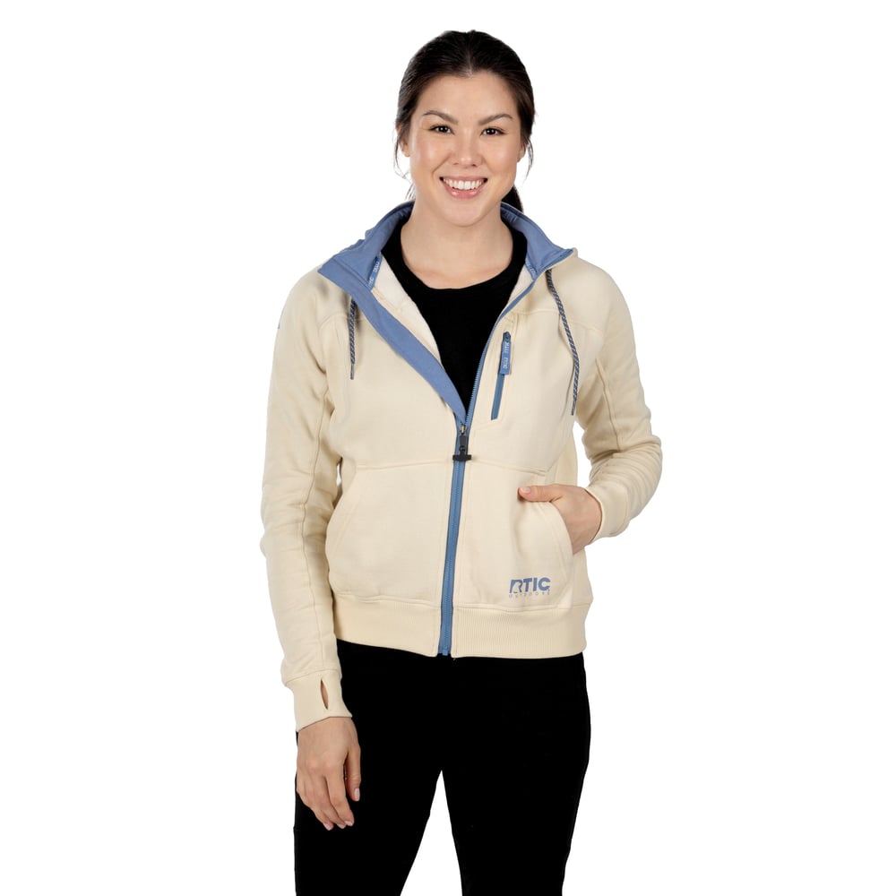 Women's Water-Repellent Full-Zip Hoodie Bone | Rtic Gear|Clearance