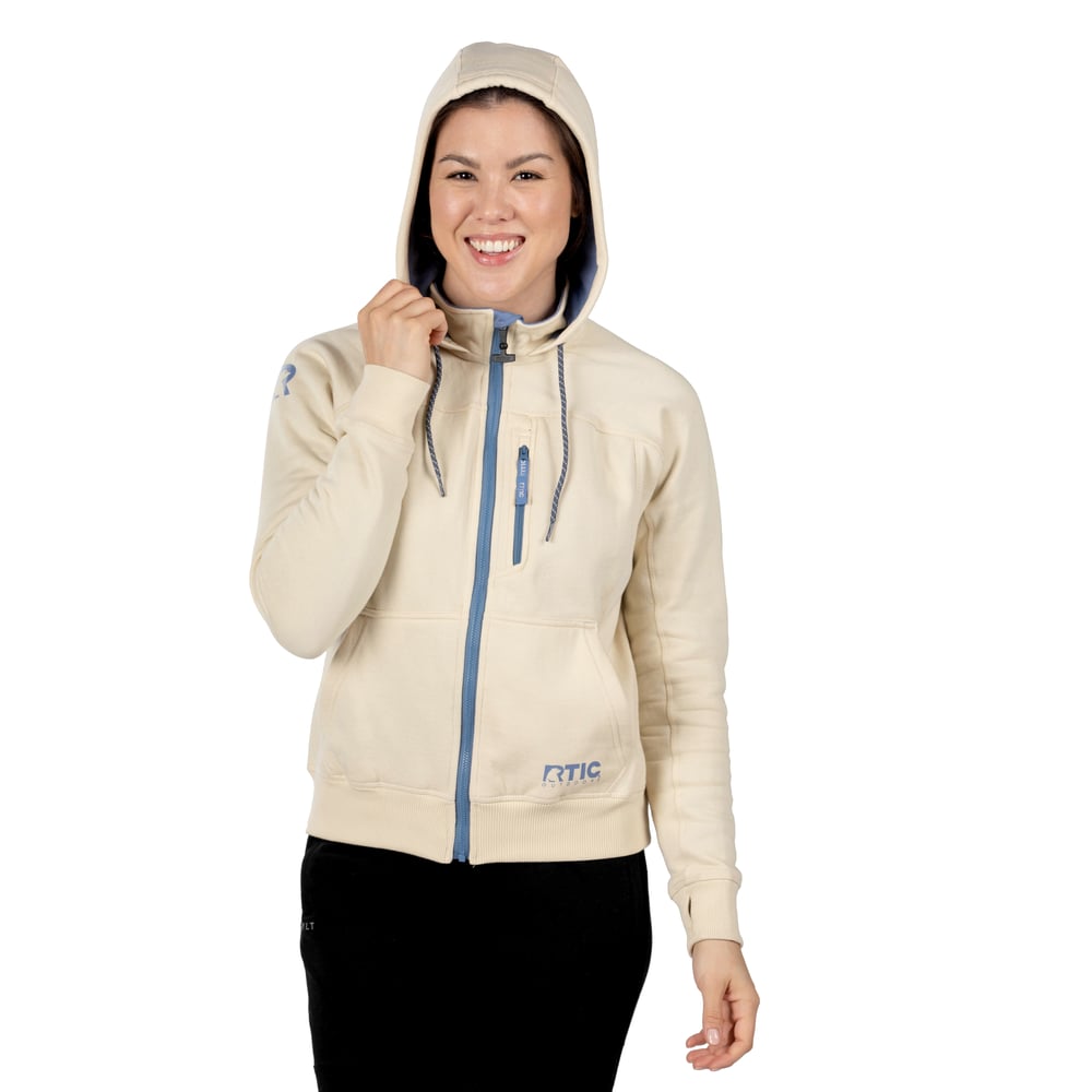 Women's Water-Repellent Full-Zip Hoodie Bone | Rtic Gear|Clearance