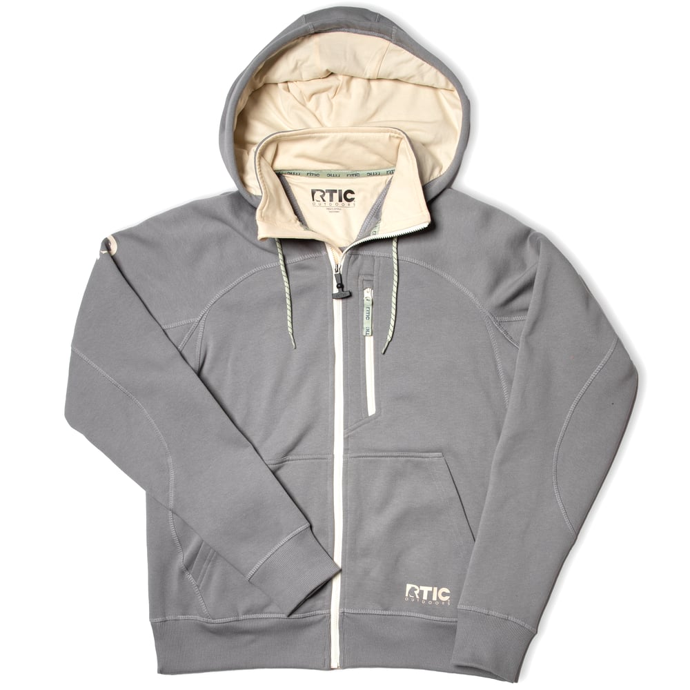 Men's Water-Repellent Full-Zip Hoodie Granite | Rtic Gear|Clearance