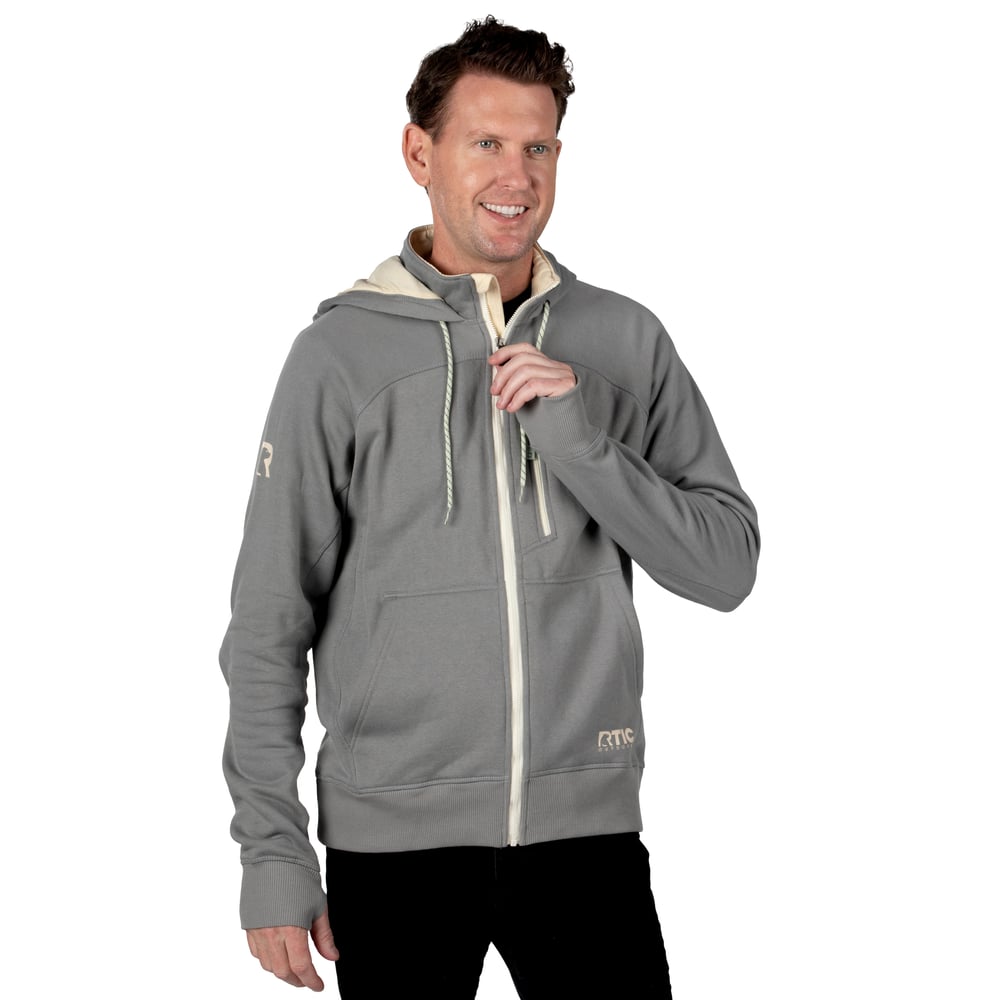 Men's Water-Repellent Full-Zip Hoodie Granite | Rtic Gear|Clearance