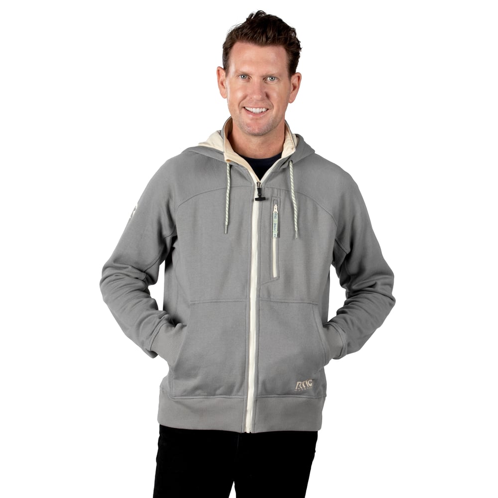 Men's Water-Repellent Full-Zip Hoodie Granite | Rtic Gear|Clearance